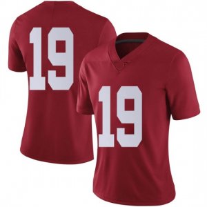 NCAA Women's Alabama Crimson Tide #19 Jahleel Billingsley Stitched College Nike Authentic No Name Crimson Football Jersey XB17K30SJ